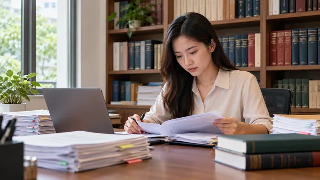 Ảnh minh họa AI: văn bản hợp nhất, góc bối cảnh thực tế
