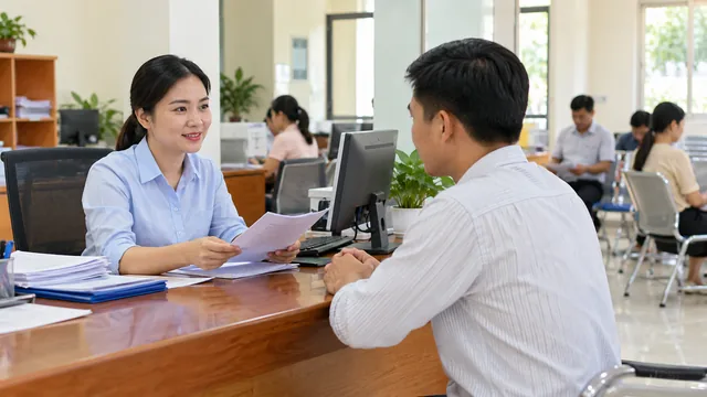 Ảnh minh họa AI: tổ chức chính quyền, góc thao tác thực tế